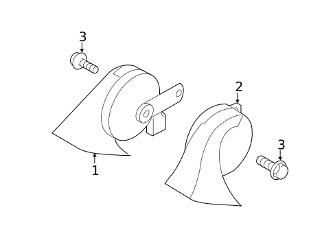 Horn for 2013 Subaru Tribeca #0