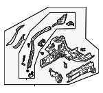LX6Z16054X - Body: Apron/Rail Assembly for Ford: Escape Image