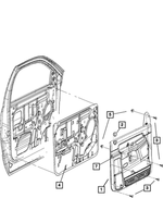 5KT521J3AC - Interior Trim: Front Door Trim Panel, Right for Mopar Image