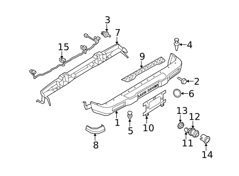 Bumper & Components - Rear for 2004 Land Rover Discovery #0