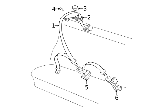 Rear Seat Belts for 2003 Audi A8 Quattro #0