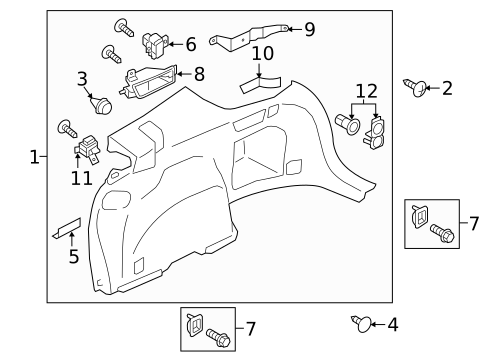 Interior Trim - Quarter Panels for 2017 Subaru Outback #0