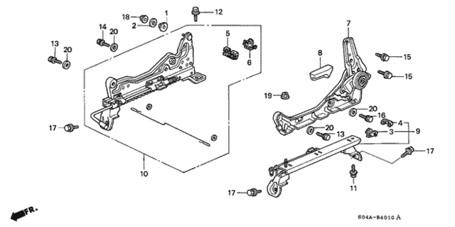 Front Seat Components (L.) for 2000 Honda Civic #0
