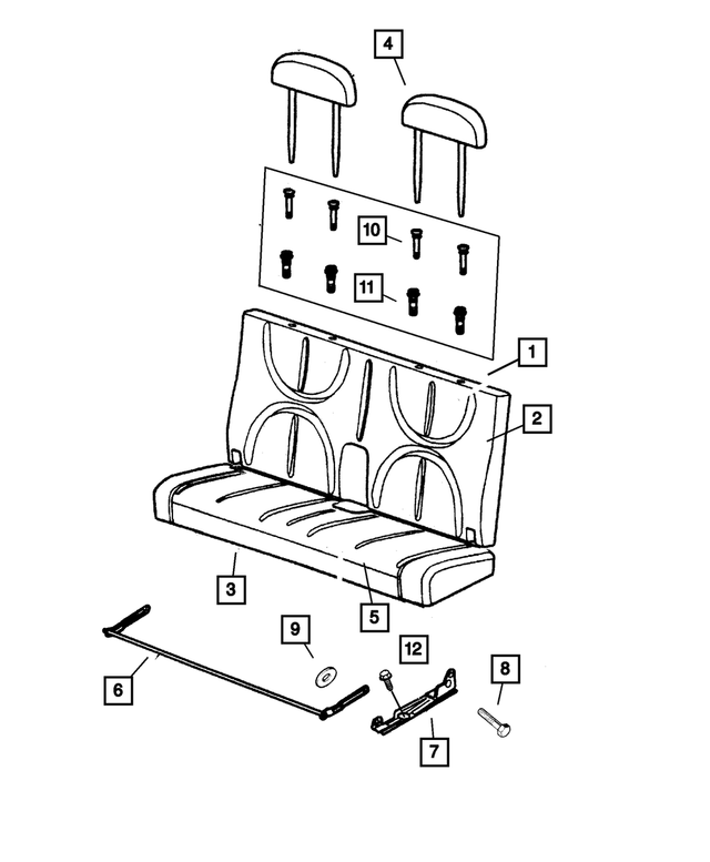 WL141L5AA - Interior Trim: Rear Seat Back Cover for Mopar Image