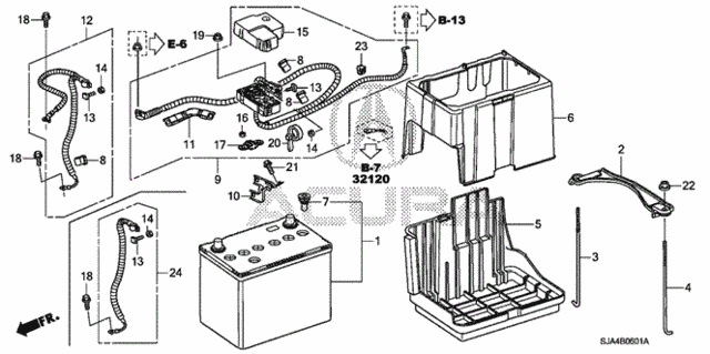 Battery (2) for 2012 Acura RL #0