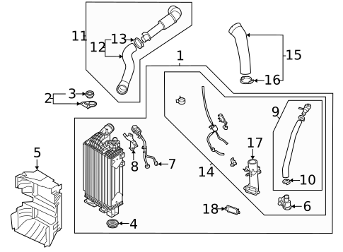 Intercooler for 2022 Hyundai Sonata #1