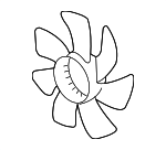 38611RGLA01 - : Fan Blade for Honda: Odyssey Image