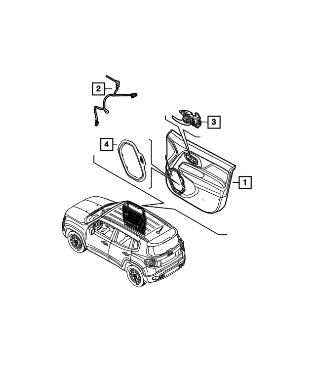 « 5UW78U00AA –  : Panneau De Garnissage De Porte Encadrement, Côté Gauche pour Mopar Image »