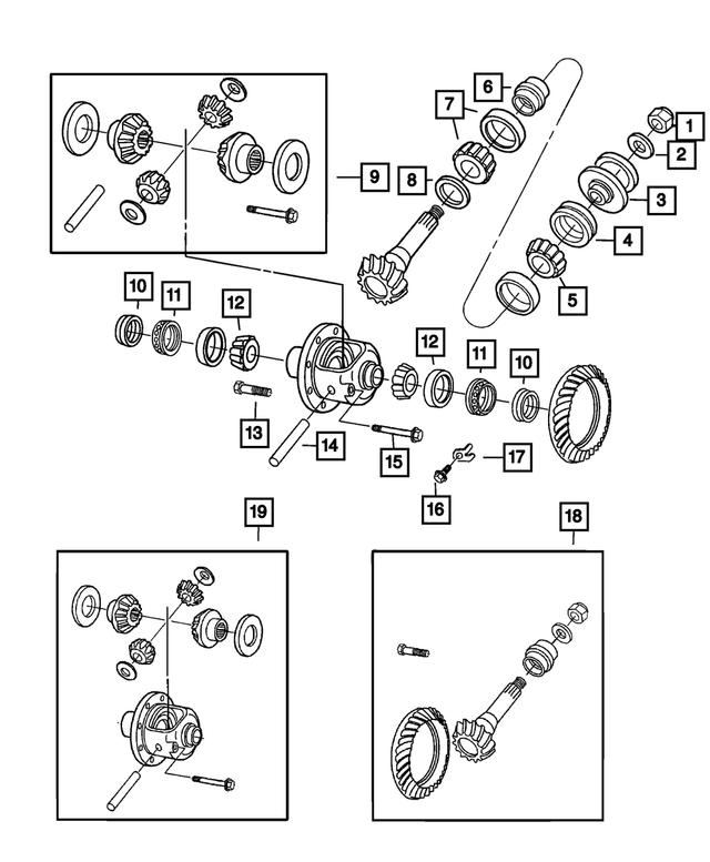 « 68216208AB – Differential and Drive Line : Palier De Différentiel Dispositif De Reglage pour Mopar Image »