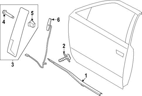 Exterior Trim - Front Door for 2024 Ford F-150 #0