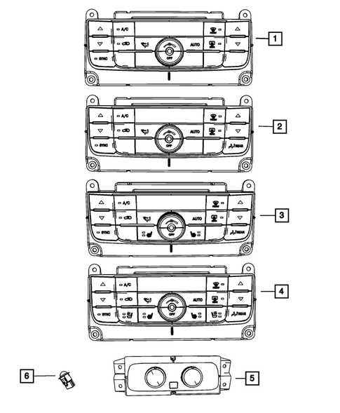 Air Conditioner and Heater Controls for 2012 Dodge Durango #0