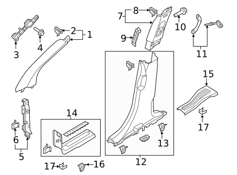 Interior Trim - Pillars for 2017 Ford Explorer #0