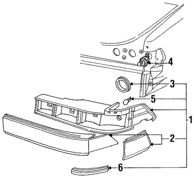 FO3Z13405A - Electrical: Tail Lamp Assembly for Ford: Tempo Image