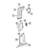 6LF28TX7AD - : B Pillar Upper Molding, Right for Mopar Image