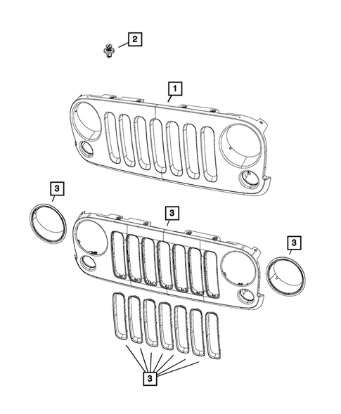 Grilles for 2014 Jeep Wrangler #0