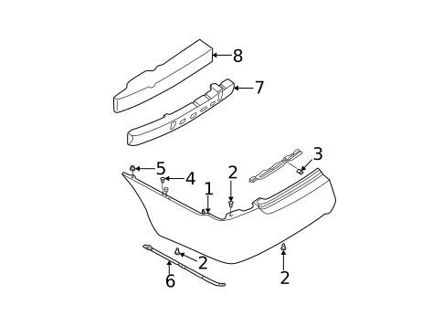 Bumper & Components - Rear for 2006 Nissan Altima #0