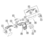 5YH35NZ6AB - Interior Trim: Air Conditioning &amp; Heater Outlet, Right, Outboard for Ram: ProMaster 1500, ProMaster 2500, ProMaster 3500 Image
