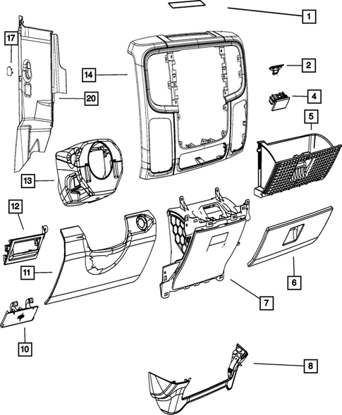 Instrument Panel for 2014 Ram 3500 #1