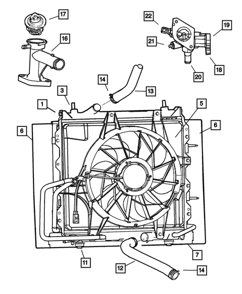 Radiator and Related Parts for 2002 Chrysler PT Cruiser #0