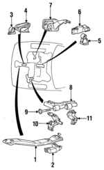2168033070 - : Front Mount Bracket for Hyundai Image