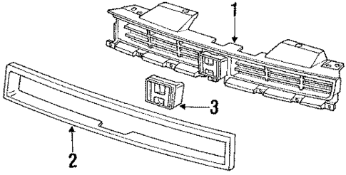 Grille & Components for 1990 Honda Accord #0
