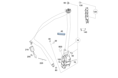 Driver Seat Seat Belt for 2025 Mercedes-Benz E53 AMG #0