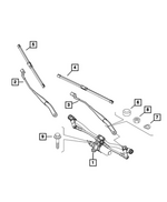 68440104AA - Electrical: Front Wiper Arm for Mopar Image