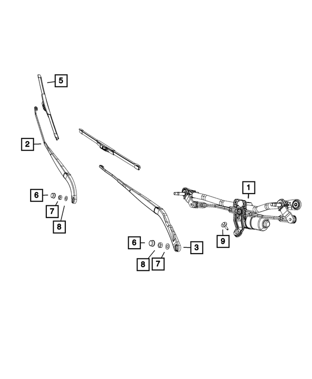 68440104AA - Electrical: Front Wiper Arm for Mopar Image