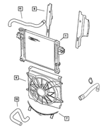 5143022AA - Cooling: Fan Shroud for Jeep: Liberty Image