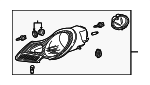 99663116420 - Electrical: Headlamp Assembly for Porsche: 911 Image