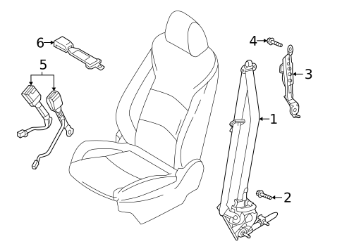 Front Seat Belts for 2024 Mazda 3 #1