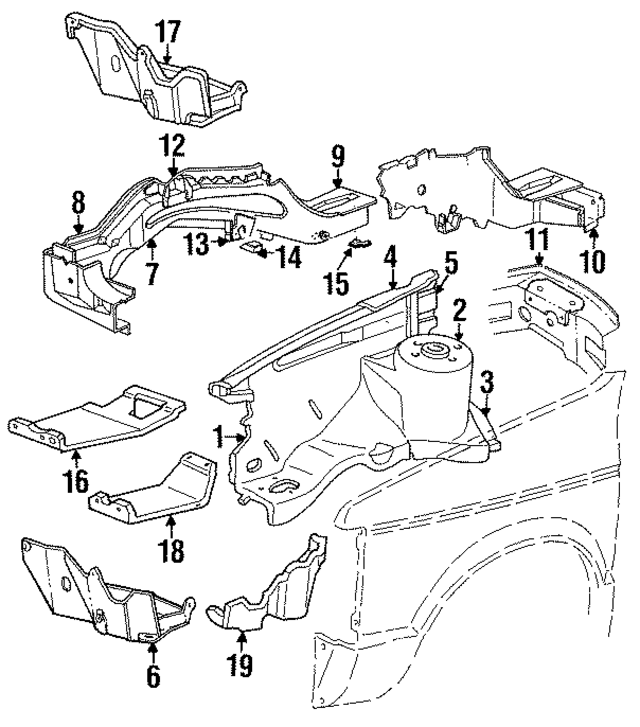 4490741 - Body: Apron Assembly for Mopar Image