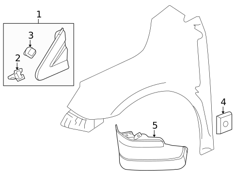 Exterior Trim - Fender for 2011 Buick LaCrosse #0