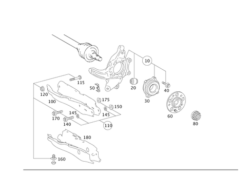 Rear Axle Mount for 2012 Mercedes-Benz CL600 #0