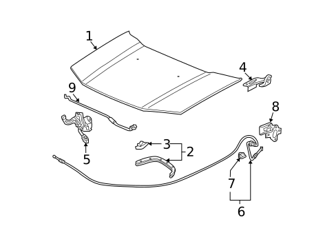 Hood & Components for 2011 Honda Pilot #0