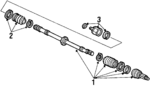 E9BZ3B436A - Suspension: Axle Shaft Assembly for Ford: Festiva Image