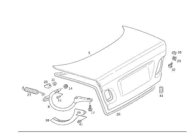 2107500875 - Trunk Lid: Trunk Lid for Mercedes-Benz Image image