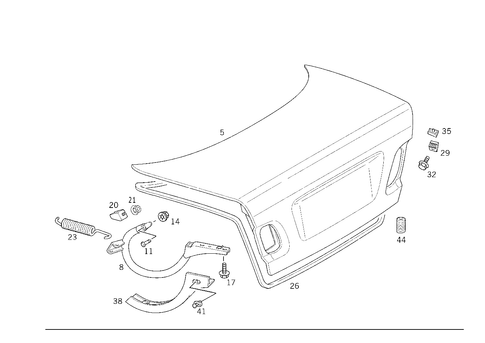 Trunk Lid for 1999 Mercedes-Benz E430 #1