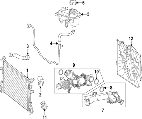 Radiator & Components for 2021 Mercedes-Benz Metris #0