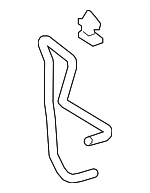 16283F0060 - Cooling System: Overflow Hose for Toyota Image