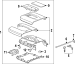 87832231 - Body: Armrest Assembly for GMC: Sierra 1500 Image