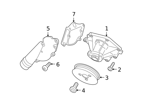 Water Pump for 2011 Audi A6 Quattro #0