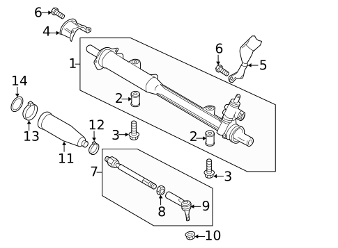 Steering Gear & Linkage for 2012 Volkswagen Touareg #0