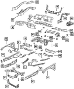 68504488AA - Frame, Bumper and Fascia: Front Side Rail Front Rail, Right for Mopar Image