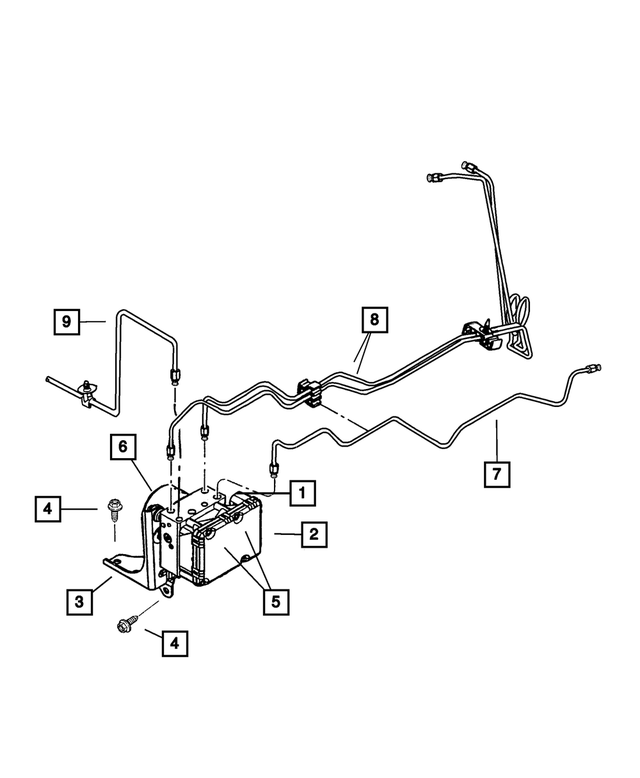 4882651 - Service Brakes: Hydraulic Control Unit Bolt for Mopar Image