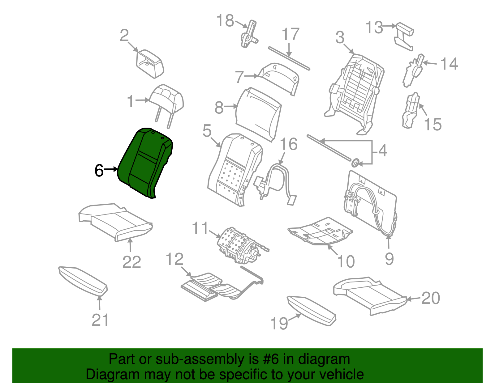 Seat Back Cover - BMW (52-10-6-973-692)