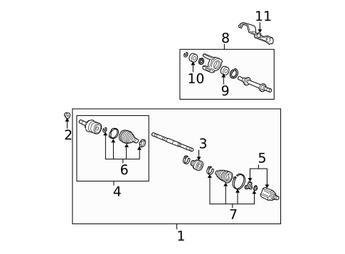 Drive Axles for 2008 Honda Civic #0