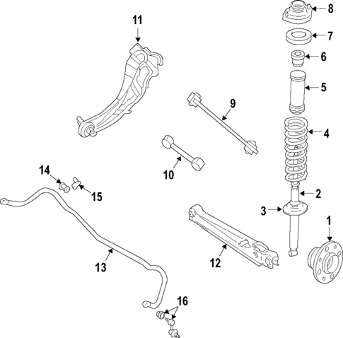 Rear Suspension for 2008 Dodge Avenger #0