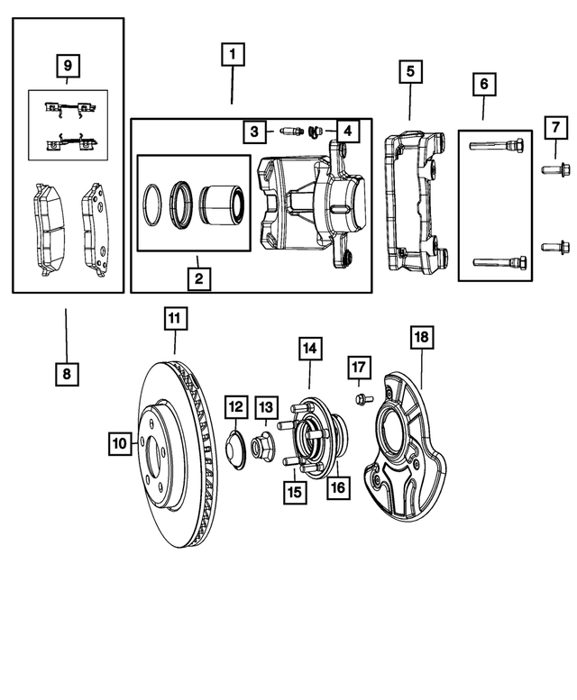 R6142557AA - Brakes: Disc Brake Caliper Assembly, Remanufactured, Left for Mopar Image