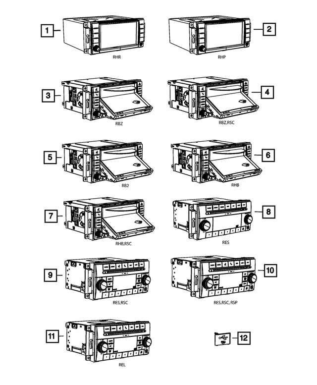 5091183AB - Electrical: Multi Media Radio for Mopar Image